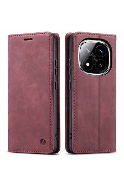 spacecase Θήκη Xiaomi Redmi Note 14 Pro 5G / Poco X7 Wallet Πορτοφόλι - Red