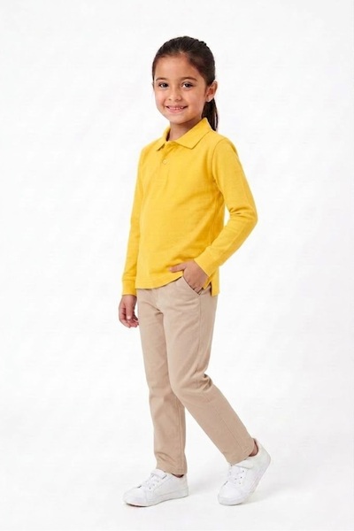 NACAR STORE Children's Unisex Poloyaka Long Sleeve School T-Shirt (Back to School)