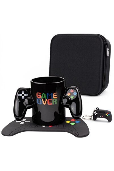 Froster Set cana cu motiv "Game Over", suport, breloc controller, multicolor