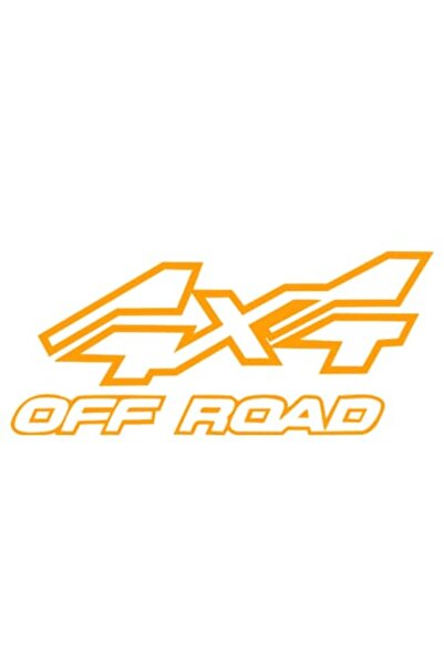 OEM Autocolant decorativ auto  "4x4 off road ", 15cm, Portocaliu
