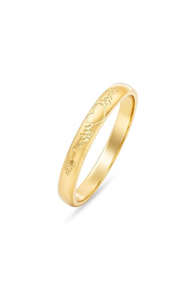 Bijuteria SORELLY Inel cu design de inimă, placat cu aur de 14k, mărimea 17