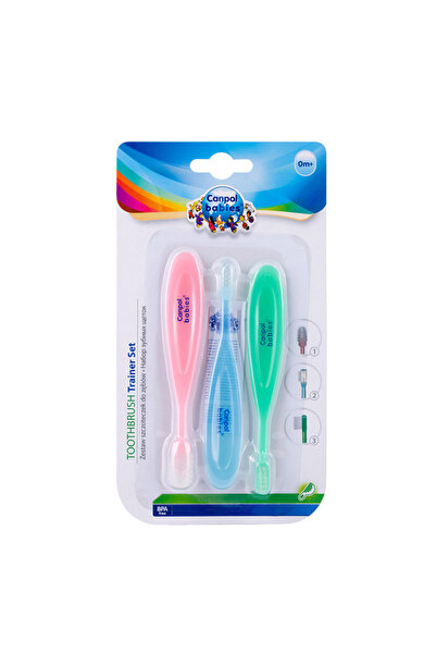 Canpol babies Set de periuțe de dinți - 3 bucăți