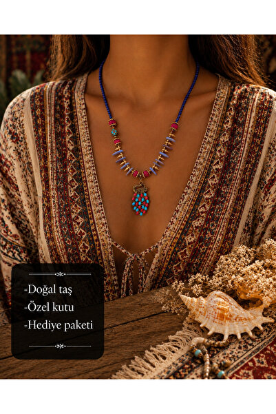 HER ŞEY NOTA www.herseynota.com Ethnic Nalani Necklace – Colorful Beaded Vint...