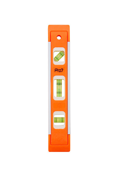 Lawazim Pro7 Magnetic Measuring Level, 20x4cm Torpedo Spirit Level with 3 Via...