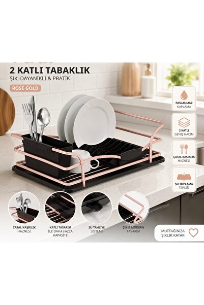 kasımoğulları concept Paslanmaz Metal Bulaşıklık Tabaklık – Alt Tepsili, Kaşı...