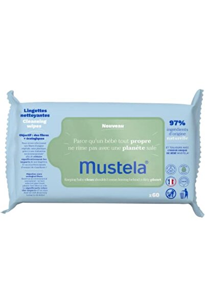 Mustela Baby Cleansing Wipes with Natural Avocado - For Face, Body & Diaper A...