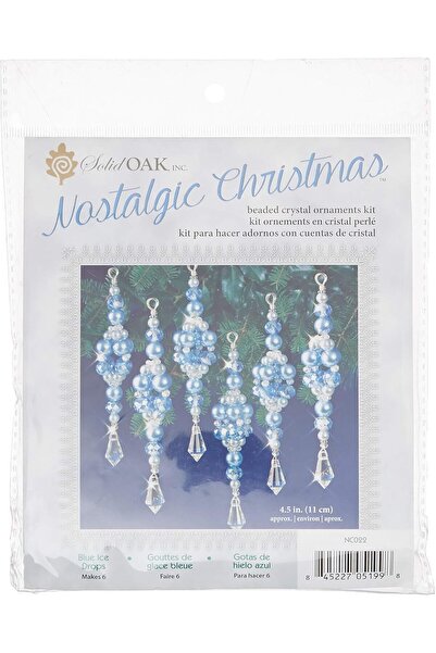 Yıldızan Pazarnet Ti̇caret Nostalgic Christmas Beaded Crystal Ornament Kit-Bl...