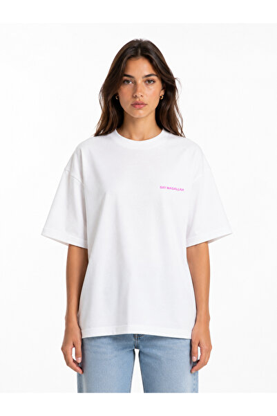Compostela Unisex Women's Men's Say Masallah Written Logo Front Printed Overs...