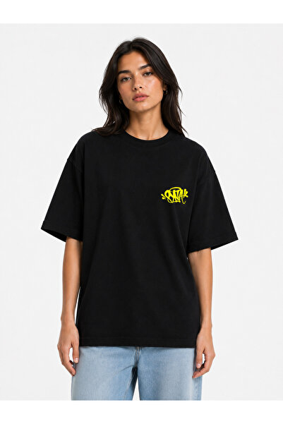 Compostela Unisex Women's Men's Synaworld Written Logo Front Printed Oversize...