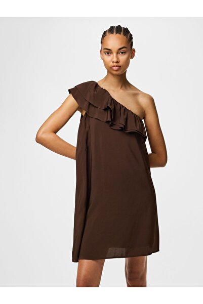 PIECES Midikleid PCPENELOPE s jedním ramenem