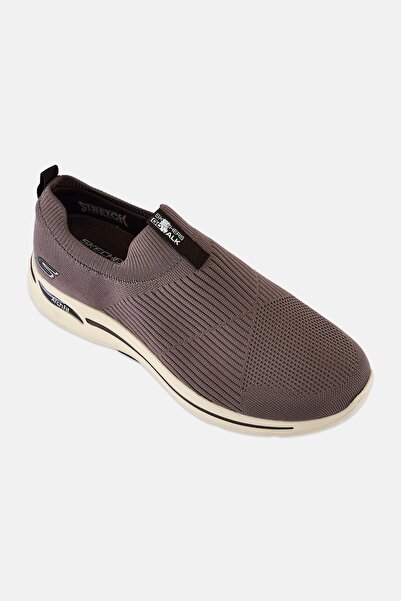 SKECHERS أحذية مشي رجالية كلاسيكية سهلة الارتداء، لون رمادي
