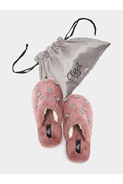 Styli Embellished Detail Padded Bedroom Slippers