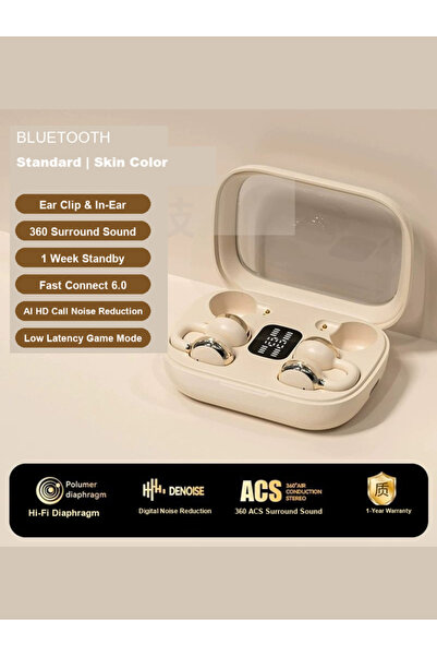 Smart Skin Color 4-Earbud Wireless Earphones for Two, HD Call Noise Reduction...
