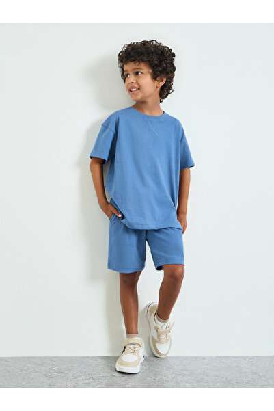 Styli Kids Blue Oversized T-Shirt and Shorts Set