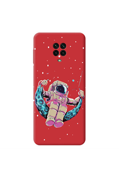 Other Xiaomi Redmi Note 9 Pro Astronaut swinging on the moon Red Colored Sili...