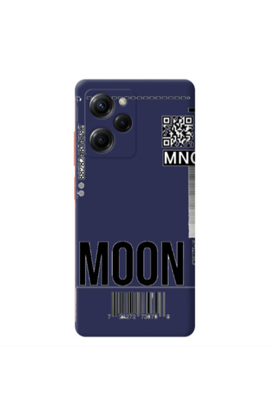 Other Xiaomi Poco X5 Pro A ticket to the moon Dark blue Colored Silicone TPU ...