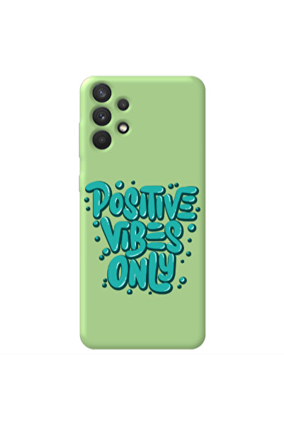 Other Samsung A32 4G Positive Vibes Only Light Green Colored Silicone TPU Θήκη