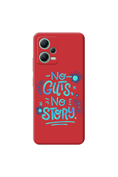 Other Xiaomi Redmi Note 12 Pro 5G No guts no story Red Colored Silicone TPU Θήκη