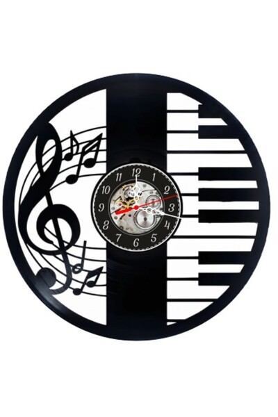 OEM Ceas de perete decorativ din disc de vinil, Model Premium cu Clape de Pia...