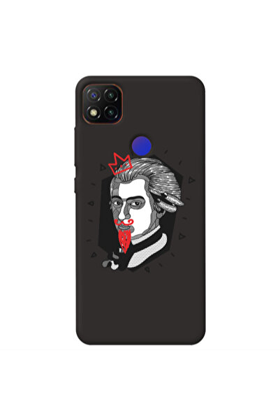 Other Xiaomi Redmi 9c Bearded Black Colored Silicone TPU Θήκη