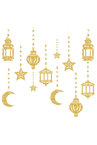 GGEROU Ramadan Star-Moon Party-Decorations Garland - 6pcs Twinkle Little Star...