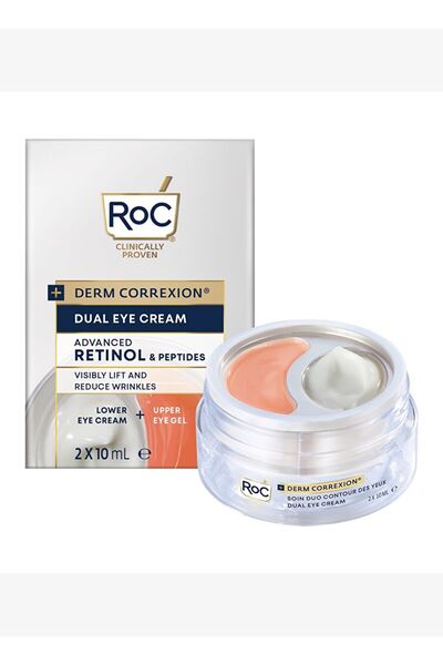 Roc Derm Correxion Double Eye Cream – Retinol + Peptide Formula for Puffy Eye...