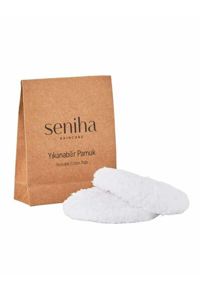 Seniha Skincare وسادة إزالة المكياج قابلة للغسل مصنوعة من القطن بنسبة 100%، ع...