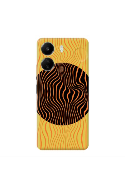 Other Xiaomi Redmi 13C Trapezoidal lines Yellow Colored Silicone TPU Θήκη