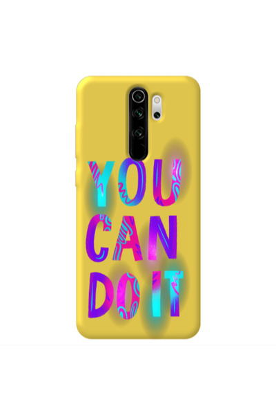 Other Xiaomi Redmi Note 8 Pro You Can Doit Yellow Colored Silicone TPU Θήκη