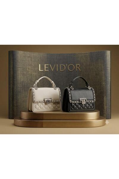 Levidor El ve Omuz Çantası Zincir Detaylı Metal Tokalı Şık Çanta