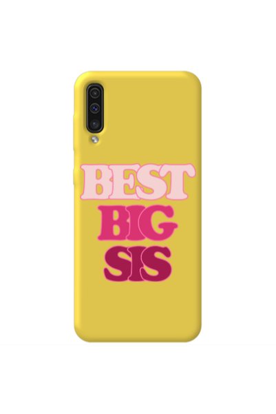 Other Samsung A70 Best Big Sis Yellow Colored Silicone TPU Θήκη