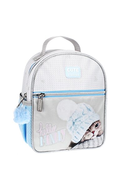 MC Micostore Ghiozdan Kitty, 1 compartiment, 3 buzunare, gri cu bleu, 485895