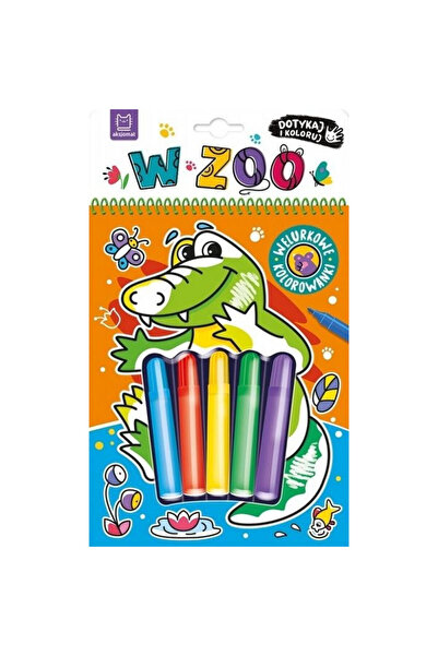 OEM Aksjomat Atinge și Carte de colorat senzorială din catifea La Zoo
