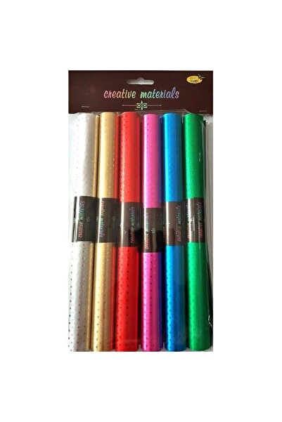 OEM Galeria Hobby folie de aluminiu embosată stelute 25x35 cm 6 coli mix