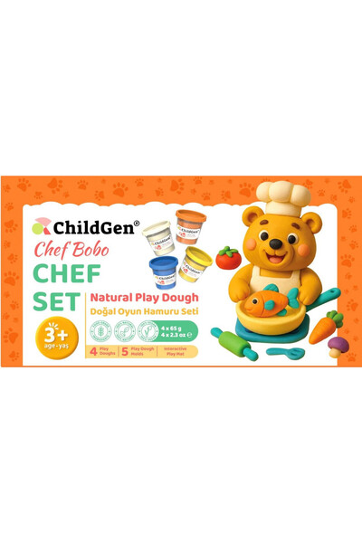 OEM ChildGen Paw Pals Kucharz Bobo set cu plastilină naturală 3+