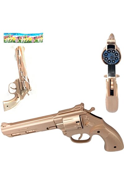OEM Pistol Trifox cu capse, revolver de cowboy, auriu, 22 cm