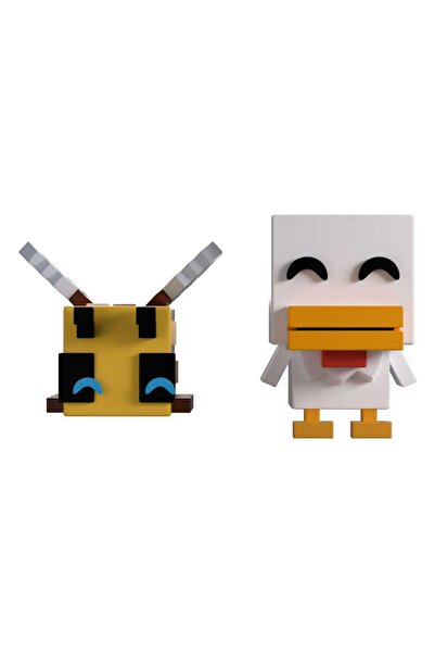 OEM Figurine Bee si Curcan Monitor Buddiez, Minecraft, 1.6x2.1 inch, multicolor