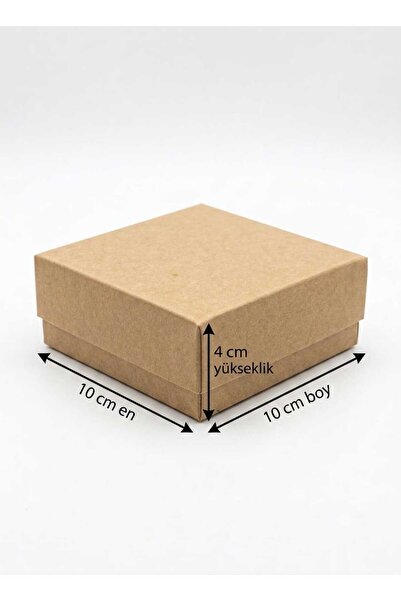 Kutu Ambarı Kraft Kutu Karton Hediye Kutusu 10x10x4 cm 12'li
