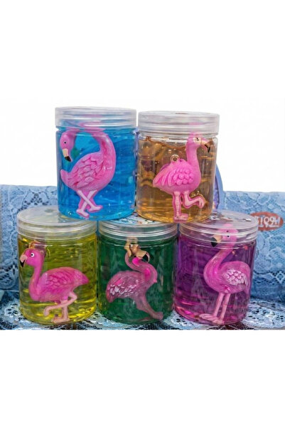 OEM Slime Merkpol MIX, masa plastica cristalina cu figurina flamingo, Multico...