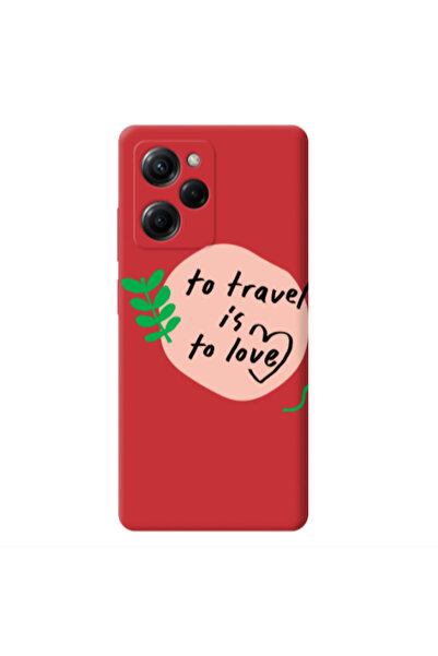 Other Xiaomi Poco X5 Pro To Travel is to Love Red Colored Silicone TPU Θήκη