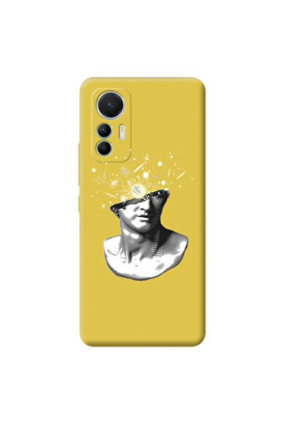 Other Xiaomi Mi 12 Lite Space Statue Yellow Colored Silicone TPU Θήκη