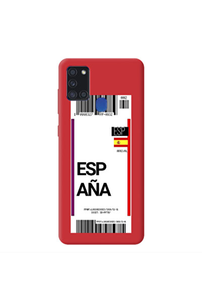 Other Samsung A21S Espana Arrival Red Colored Silicone TPU Θήκη