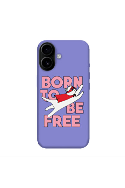 Other Apple Iphone 16 plus Born Free Purple Colored Silicone TPU Θήκη