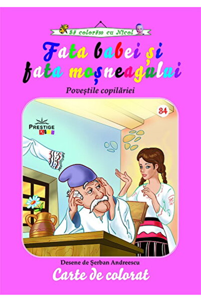 Editura Prestige Fata babei si fata mosneagului - carte de colorat