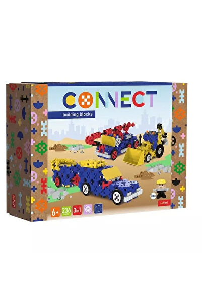 Trefl Set de constructie 3 in 1, vehicule de constructie, 236 piese, multicol...