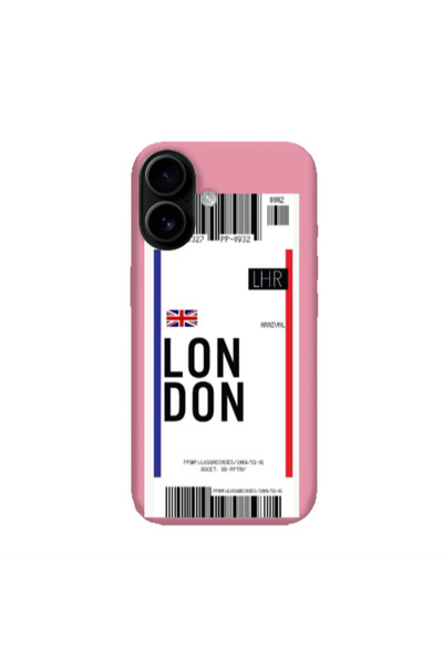 Other Apple Iphone 16 London Arrival Pink Colored Silicone TPU Θήκη