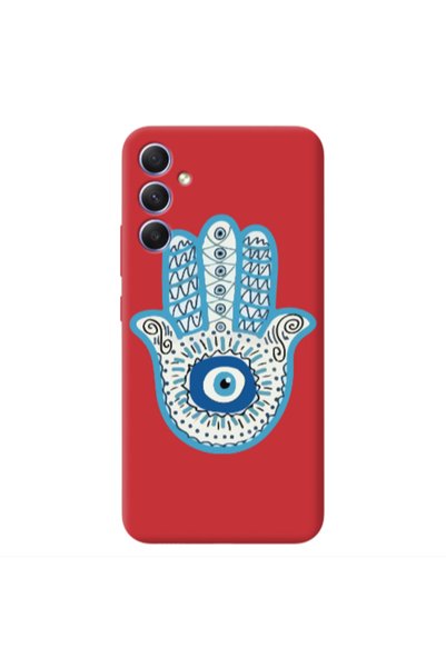 Other Samsung A15 5G Evil eye bead in hand Red Colored Silicone TPU Θήκη