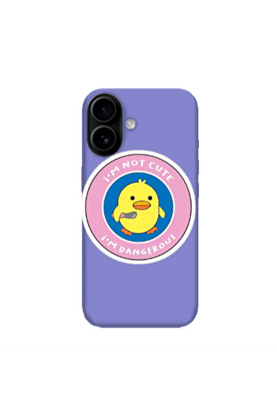 Other Apple Iphone 16 plus I m dangerus Purple Colored Silicone TPU Θήκη