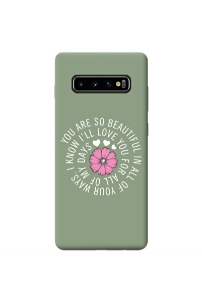Other Samsung S10 Your Ways Light Green Colored Silicone TPU Θήκη