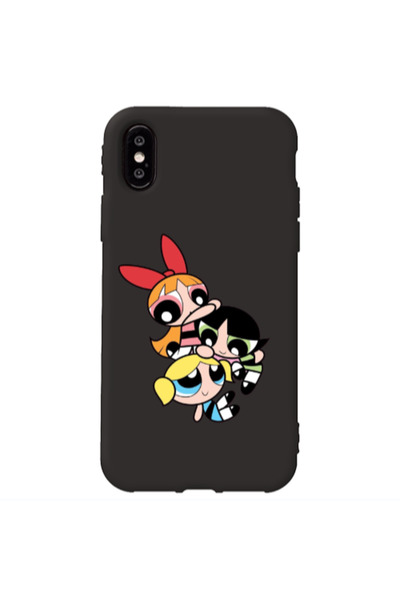 Other Apple iPhone X Powerpuff Black Colored Silicone TPU Θήκη